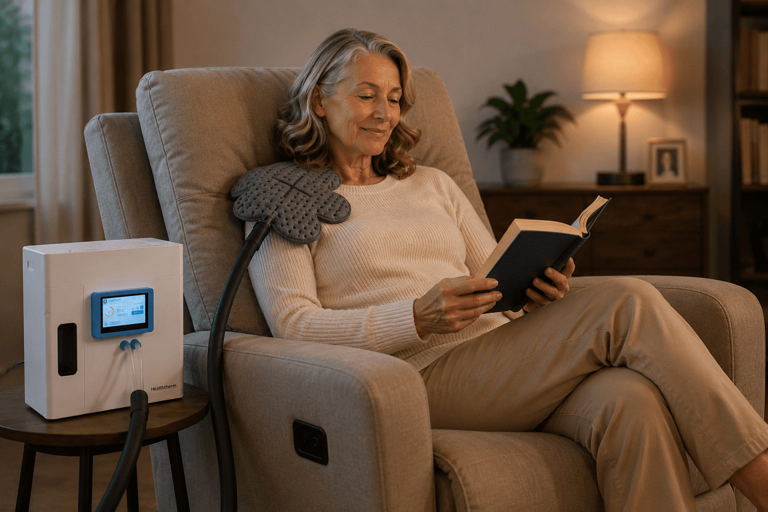 Relaxing at home with HealthTherm